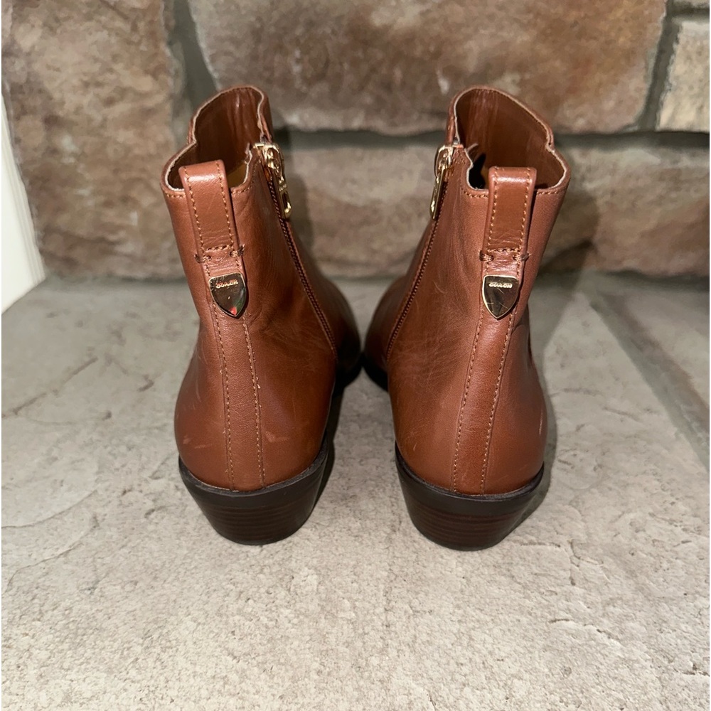 Coach brown leather boots NEW - Picture 4 of 8